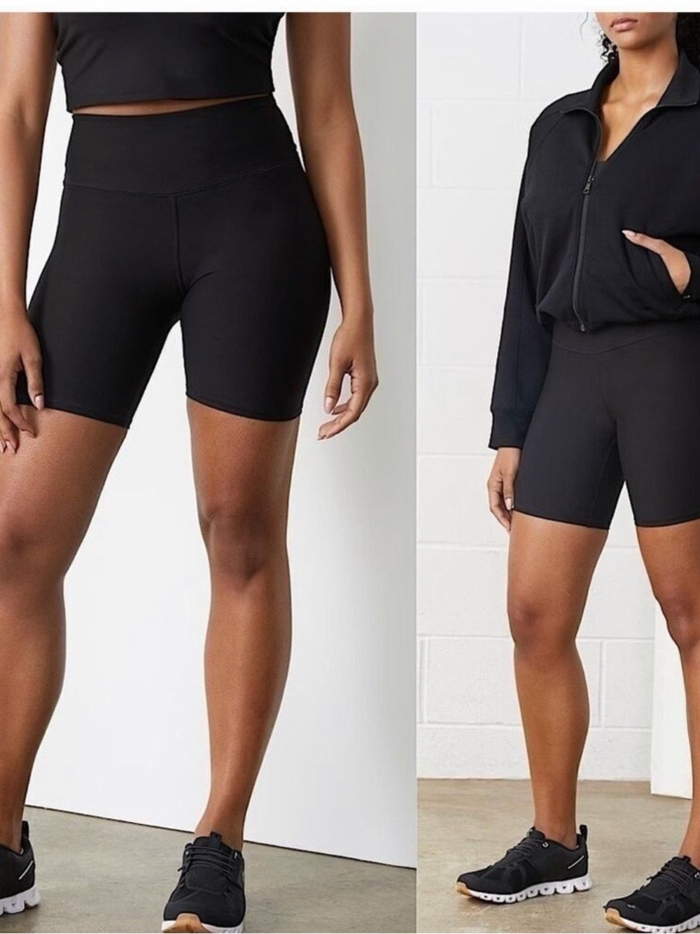 Abercrombie & Fitch Black High-Rise Bike Shorts